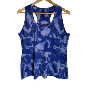 C15- Blue Tie-Dye Women's XL Athletic Tank Top